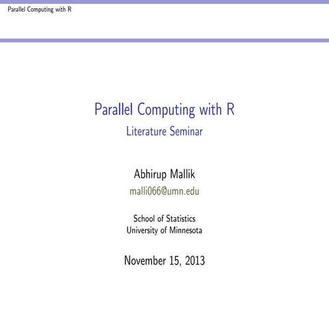 Parallel Computing with R | PPT