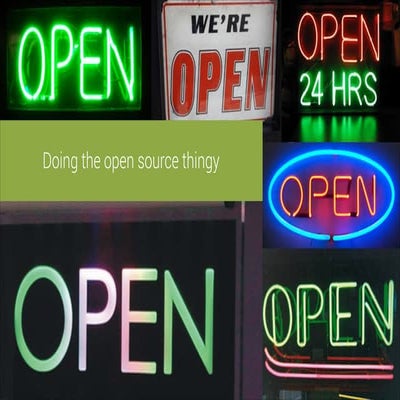Doing the open source thingy