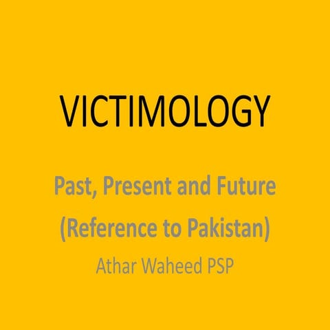 Presentation. victimology