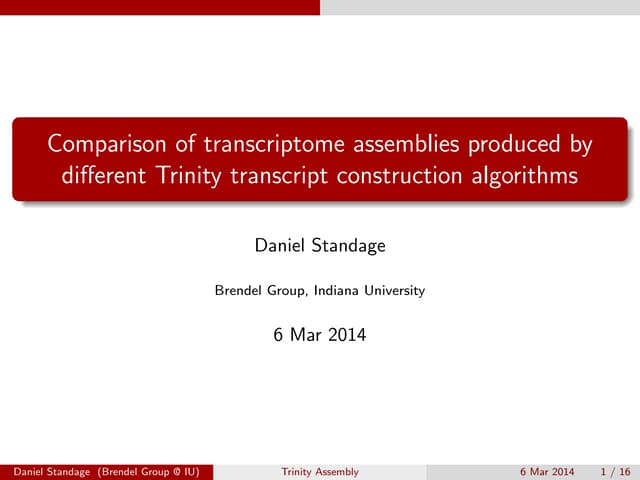 Brendel Group Presentation: 6 Mar 2013