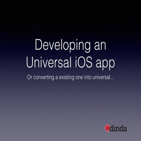 Developing an Universal iOS app