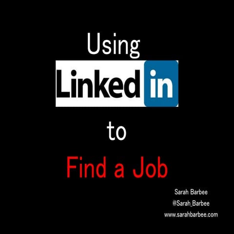 Using LinkedIn to Find a Job
