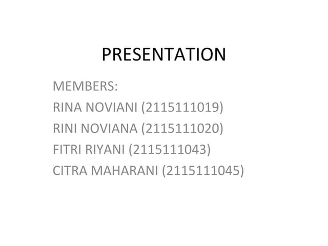 Presentation