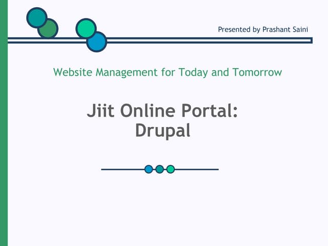 JIIT PORTAL based on Drupal