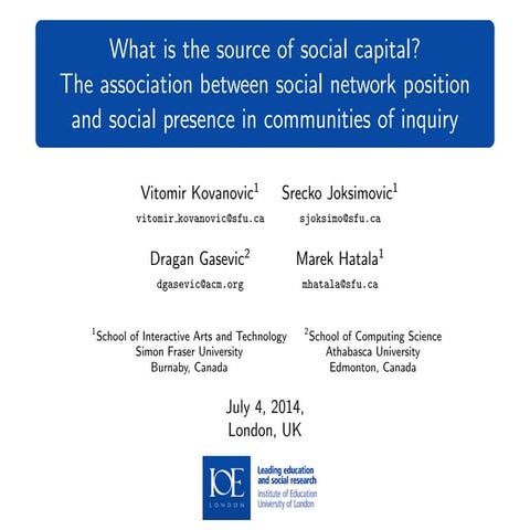 What is the source of social capital? The association between social network ...