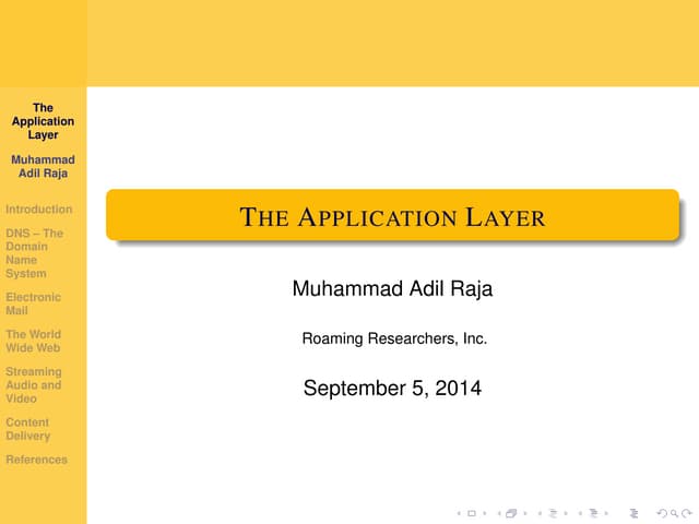 The Application Layer