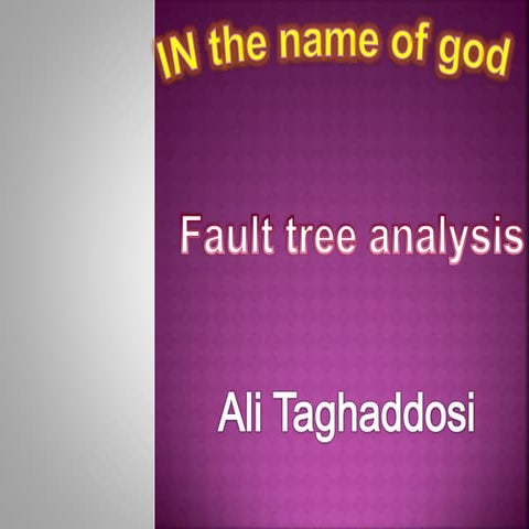 fault tree analysis
