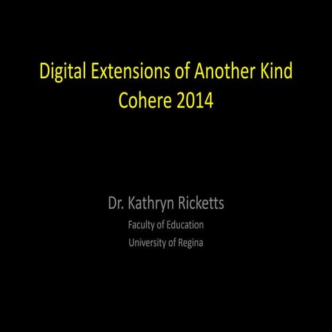 Digital Extensions of Another Kind (Kathryn Ricketts)