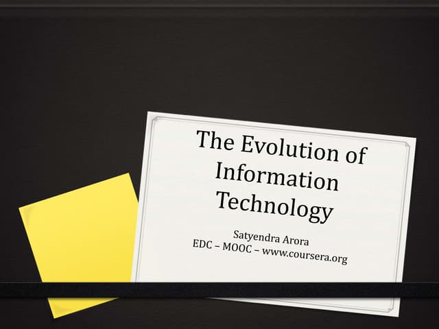 The Evolution of Information Technology