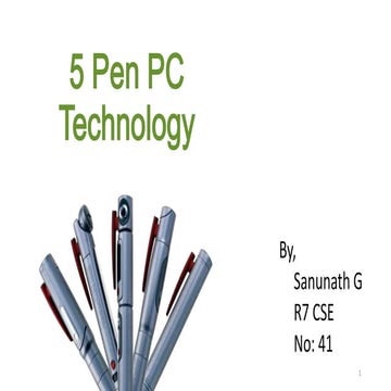 5 Pen PC Technology
