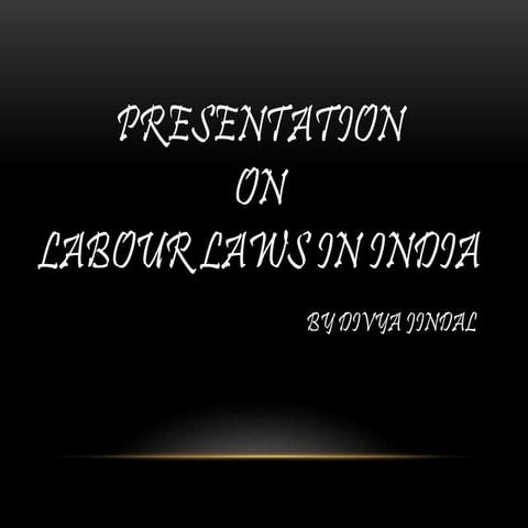 labour laws in india