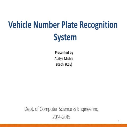 Number Plate Recognition System 