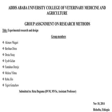 experimental research ppt