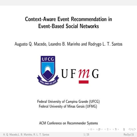 RecSys'15 presentation 