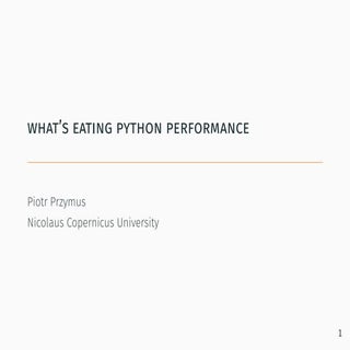 What’s eating python performance