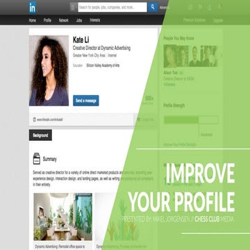 Improving Your LinkedIn® Profile