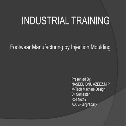 Industrial Training in Footwear Manufacturing Unit