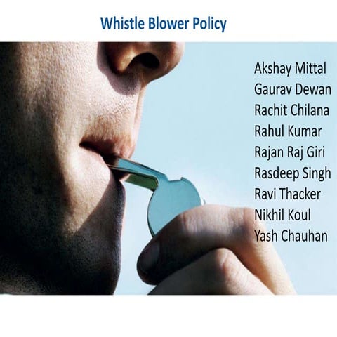 Whistle Blower Policy | PPTX