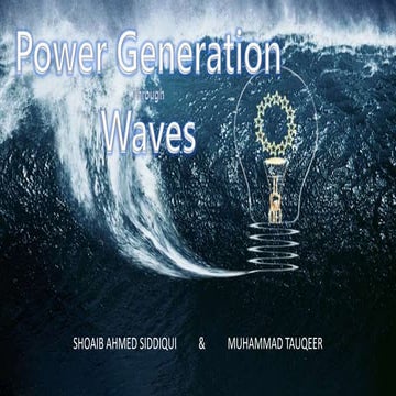 Power generation through waves
