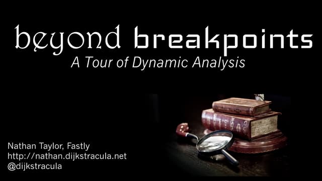 Beyond Breakpoints: A Tour of Dynamic Analysis