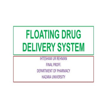 FLOATING DRUG DELIVERY SYSTEM