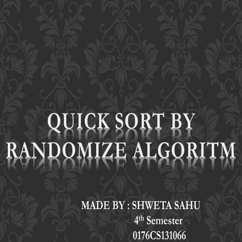 Quick Sort | PPTX