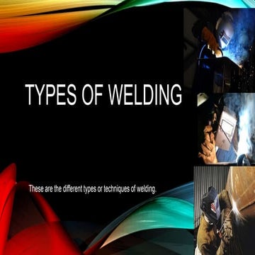 The Different Types of Welding