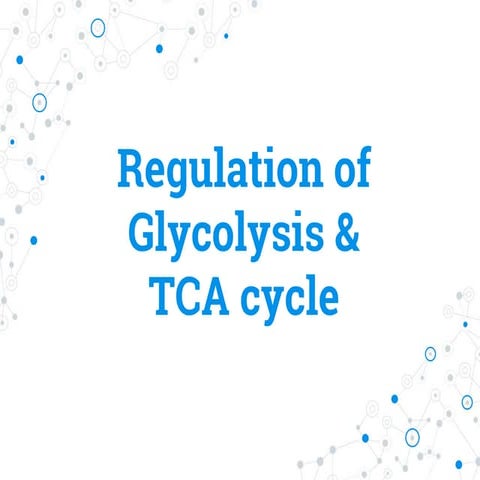 Regulation of Glycolysis and TCA cycle