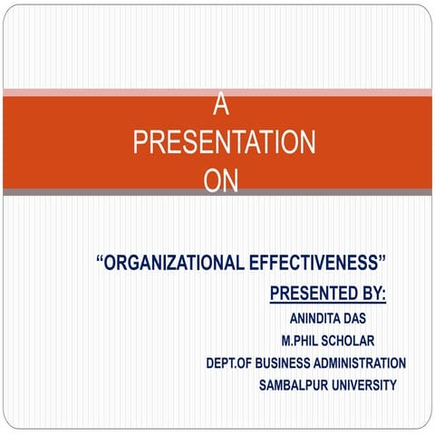 organizational effectiveness