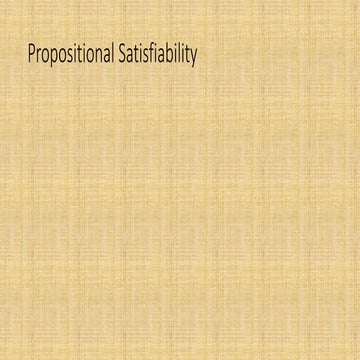 Propositional Satisfiability | PPTX