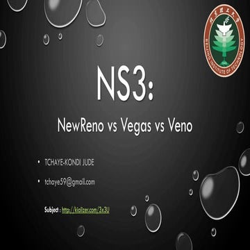 Ns3: Newreno vs Vegas vs Veno
