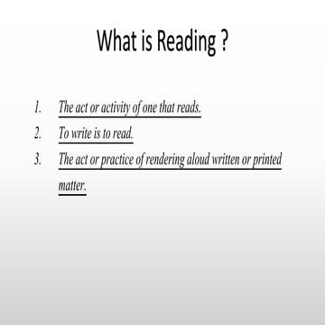What Is Faster Reading?