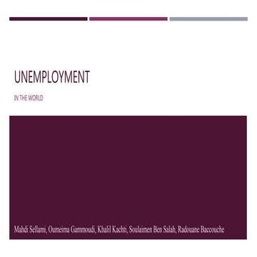 UNEMPLOYMENT (CAUSES, CHALLENGES....) PRESENTATION SLIDES | PPTX