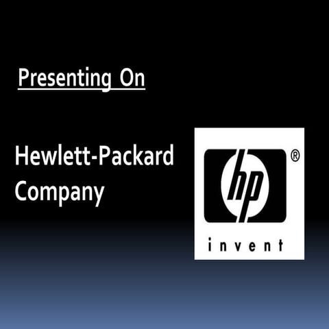 Presentation on hp company