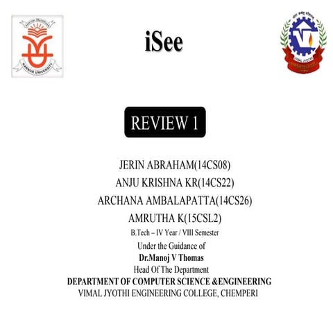 iSee - An App for Visually Impaired using Artificial Intelligence