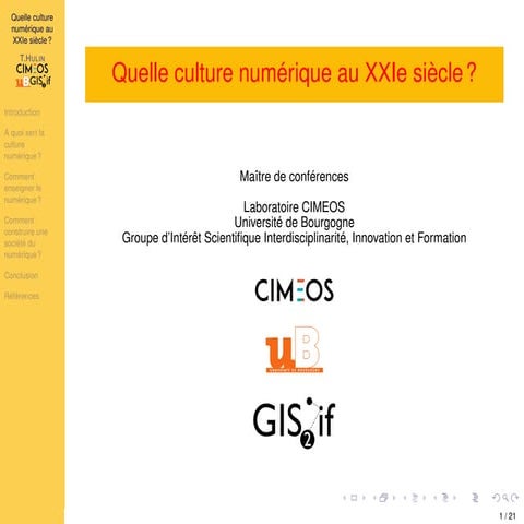 Quelle culture numérique au XXIe siècle ?