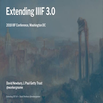 Extending IIIF 3.0