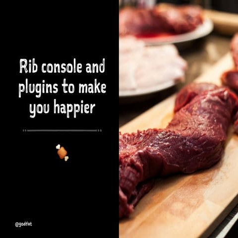 Rib Console and plugins to make you happier