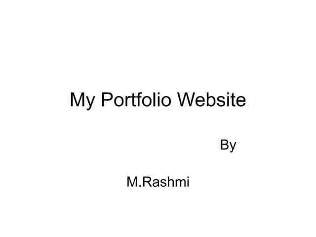 portfolio website