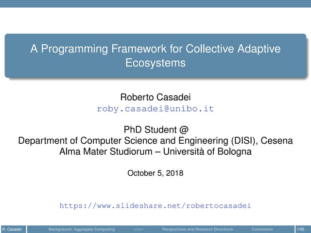 A Programming Framework for Collective Adaptive Ecosystems