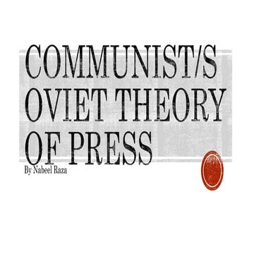 Communist/soviet theory of press