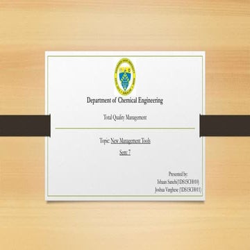 New Management Tools | Total Quality Management