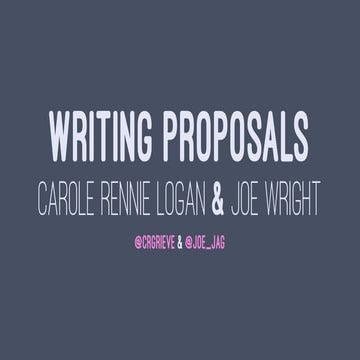Writing Proposals