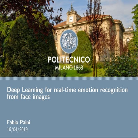 Deep Learning for real-time emotion recognition from face images