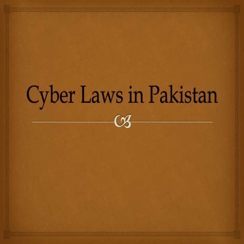 Cyber Laws in Pakistan