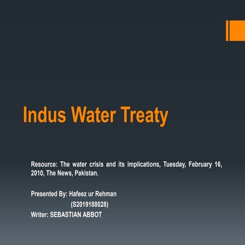 indus water treaty