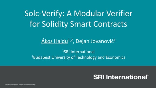 solc-verify: A Modular Verifier for Solidity Smart Contracts