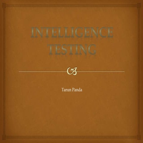 Intelligence Testing