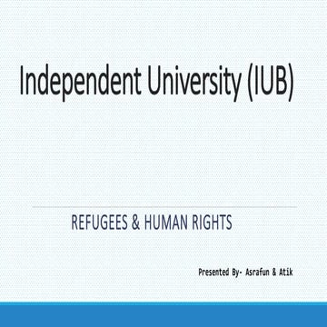 refugee & Human rights | PPTX