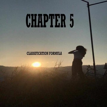 CHAPTER 5  CLASSIFICATION FORMULA CRIMNOLGY